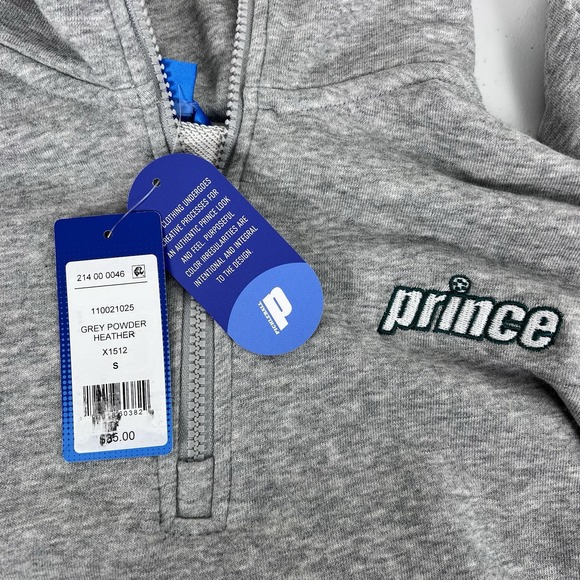 Prince Pickleball Womens Cropped 1/4 Zip Pullover Sweatshirt Gray Size Small NWT - Picture 5 of 8